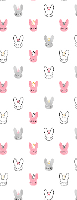 Blackout roller blind for window Colorful rabbits in crowns
