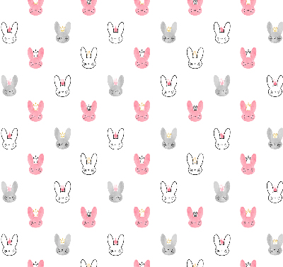Blackout roller blind for window Colorful rabbits in crowns