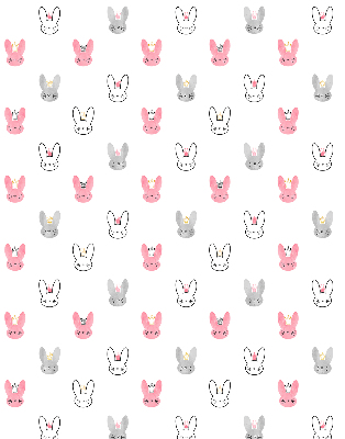 Blackout roller blind for window Colorful rabbits in crowns