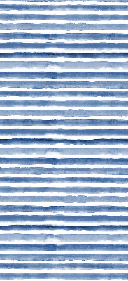 Fabric roller blind for window Painted blue stripes
