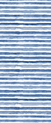 Fabric roller blind for window Painted blue stripes