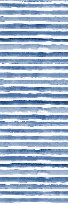 Fabric roller blind for window Painted blue stripes