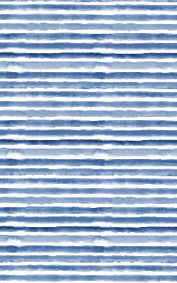Fabric roller blind for window Painted blue stripes