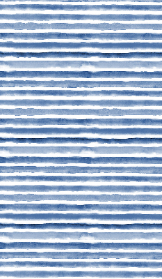 Fabric roller blind for window Painted blue stripes