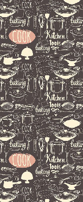 Blackout roller blind for window Culinary utensils