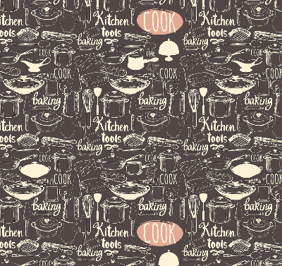 Blackout roller blind for window Culinary utensils