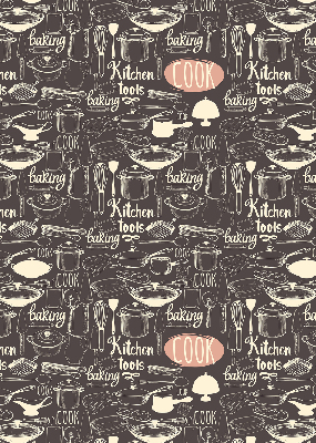 Blackout roller blind for window Culinary utensils