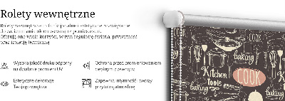 Blackout roller blind for window Culinary utensils