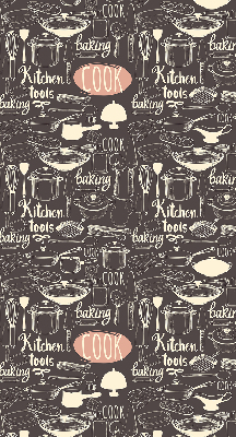 Blackout roller blind for window Culinary utensils
