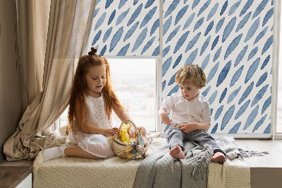 Fabric roller blind for window Painted grains