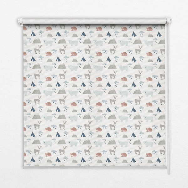 Blackout roller blind Mountains rain animals