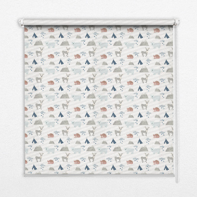 Blackout roller blind Mountains rain animals