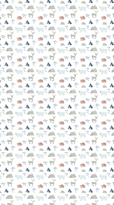 Blackout roller blind Mountains rain animals