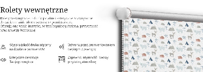 Blackout roller blind Mountains rain animals