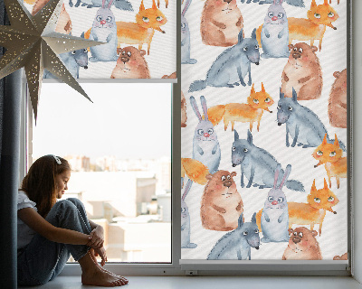 Blackout roller blind for window Animals