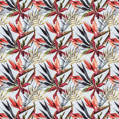 Fabric roller blind for window Exotic leaves