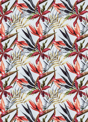 Fabric roller blind for window Exotic leaves