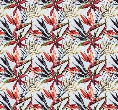 Fabric roller blind for window Exotic leaves