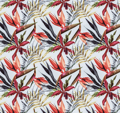 Fabric roller blind for window Exotic leaves