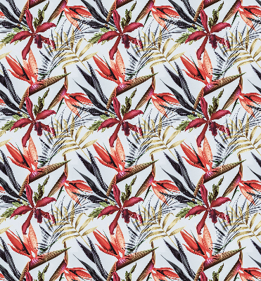 Fabric roller blind for window Exotic leaves