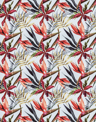 Fabric roller blind for window Exotic leaves