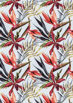 Fabric roller blind for window Exotic leaves