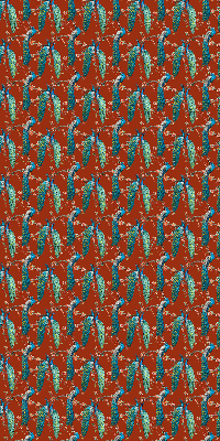 Blackout roller blind Peacocks on the branches