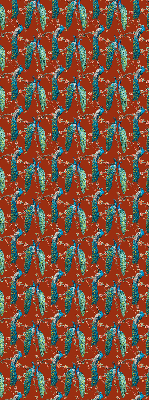 Blackout roller blind Peacocks on the branches