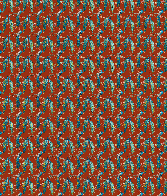 Blackout roller blind Peacocks on the branches