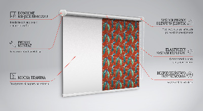 Blackout roller blind Peacocks on the branches