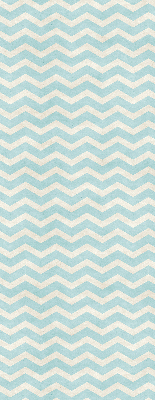 Fabric roller blind for window Blue zigzags