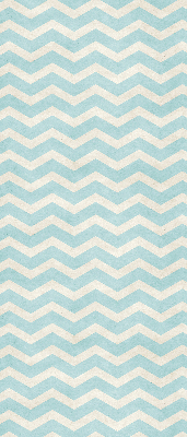 Fabric roller blind for window Blue zigzags