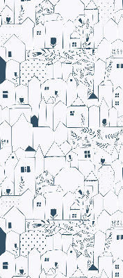 Blackout roller blind Drawn houses