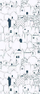 Blackout roller blind Drawn houses
