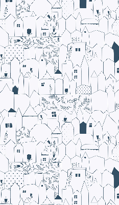 Blackout roller blind Drawn houses