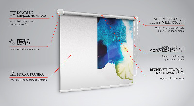 Blackout roller blind for window Painted picture