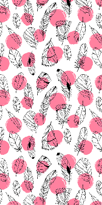 Blackout roller blind Feathers and pink dots