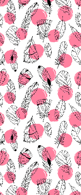 Blackout roller blind Feathers and pink dots