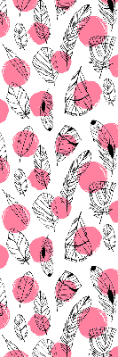 Blackout roller blind Feathers and pink dots