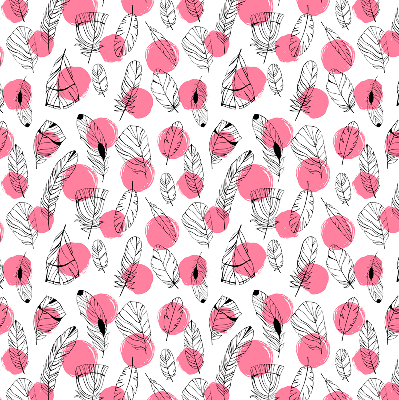 Blackout roller blind Feathers and pink dots