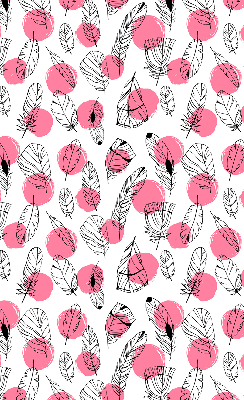 Blackout roller blind Feathers and pink dots