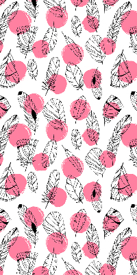Blackout roller blind Feathers and pink dots