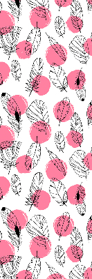 Blackout roller blind Feathers and pink dots