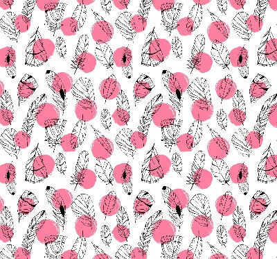 Blackout roller blind Feathers and pink dots