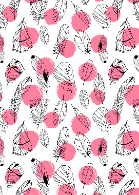 Blackout roller blind Feathers and pink dots