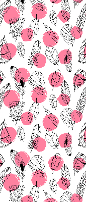 Blackout roller blind Feathers and pink dots