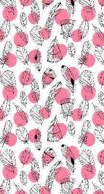 Blackout roller blind Feathers and pink dots