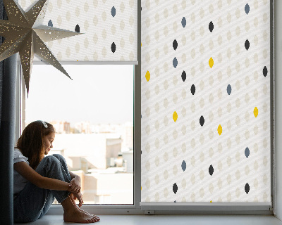 Blackout roller blind for window Colorful grains