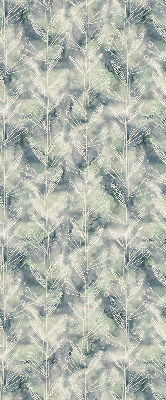 Fabric roller blind for window Sketch of a plant on a colored background