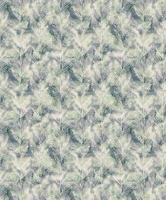 Fabric roller blind for window Sketch of a plant on a colored background